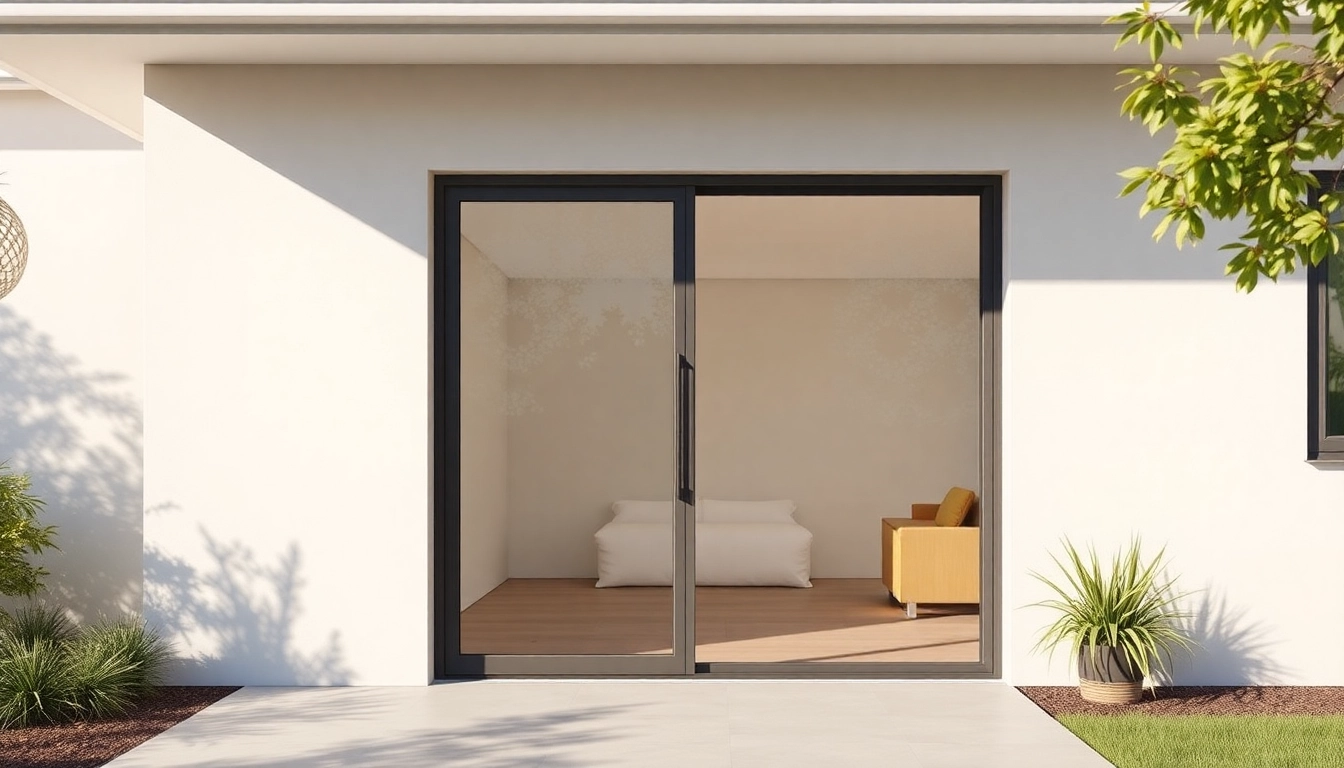 Replace a sliding glass door: contractor demonstrates precise home installation.